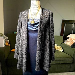 Beautiful Black Lace Cardigan fits Medium